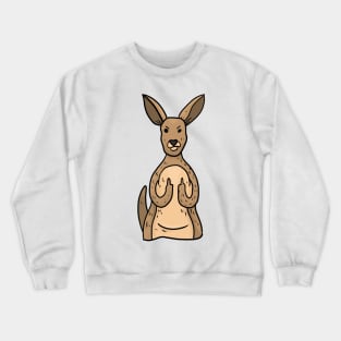 Grumpy Kangaroo Holding Middle finger funny gift Crewneck Sweatshirt